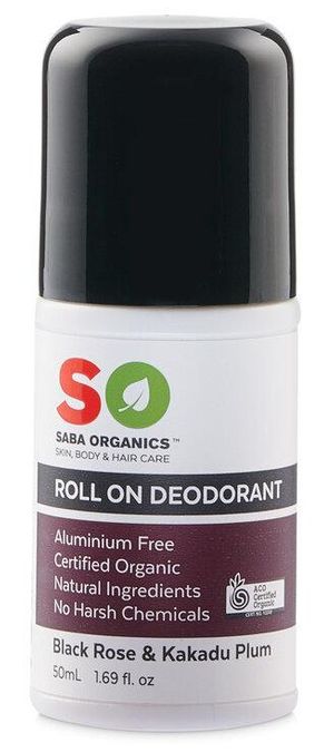 Saba Organics Deodorant Roll On Black Rose & Kakadu Plum