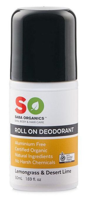Saba Organics Deodorant Roll On Lemongrass & Desert Lime