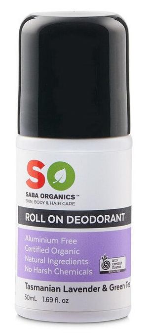 Saba Organics Deodorant Roll On Lavender & Green Tea