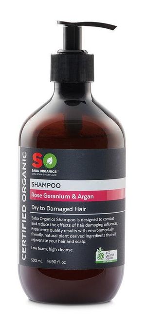 Saba Organics Shampoo Rose Geranium & Argan
