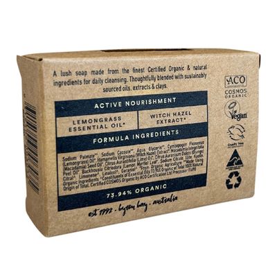 Sanctum Soap Bar | Lemongrass & Witch Hazel Ingredients