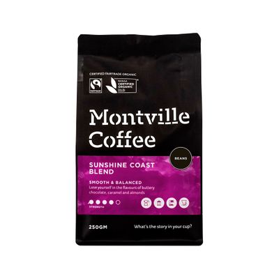 Montville Coffee Organic Sunshine Coast Blend Beans 250g