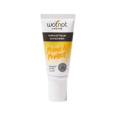 Wotnot Natural Sunscreen SPF 30 | Prime & Protect | Untinted BB Cream