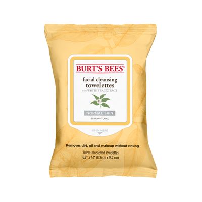 Burts Bees Facial Cleansing Towelettes (White Tea) x 30Pack