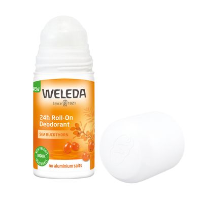 Weleda Deodorant Roll On 24hr | Sea Buckthorn Open Lid