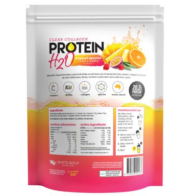 White Wolf Protein H20 Collagen Protein | Tropical Sunrise Ingredients