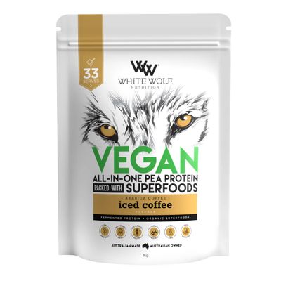 White Wolf Vegan ALL-IN-ONE Pea Protein | Iced Coffee 1kg