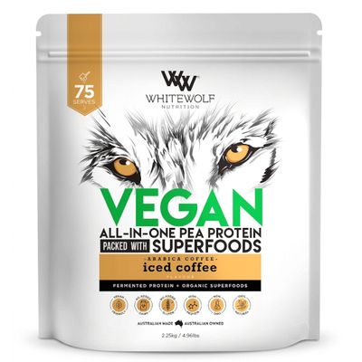 White Wolf Vegan ALL-IN-ONE Pea Protein | Iced Coffee 2.5kg