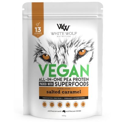 White Wolf Vegan ALL-IN-ONE Pea Protein | Salted Caramel 400g