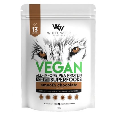 White Wolf Vegan ALL-IN-ONE Pea Protein | Smooth Chocolate 400g