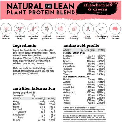 White Wolf Vegan Plant Protein Blend | Strawberries & Cream