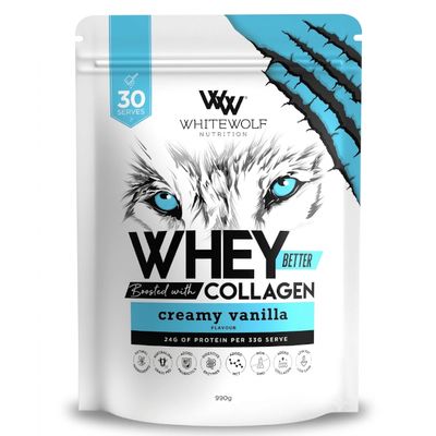 White Wolf Whey Better Protein + Collagen | Creamy Vanilla 990g
