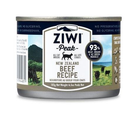 Natural Cat Food - ZiwiPeak Moist Cat Food Beef 185g