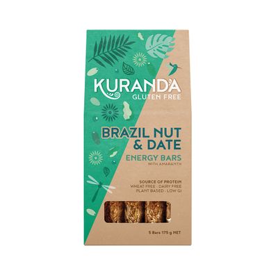Kuranda Gluten Free Energy Bars Brazil Nut and Date 35gx5Pk