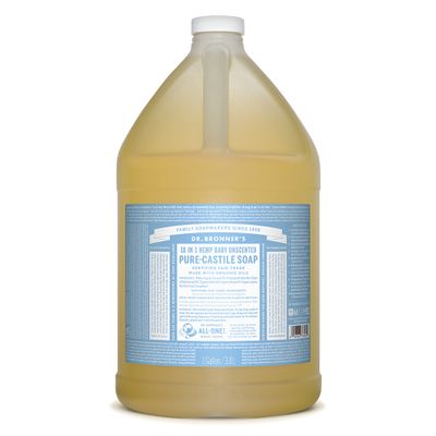 Dr. Bronner's Pure-Castile Soap Liquid Baby Unscented 3.8