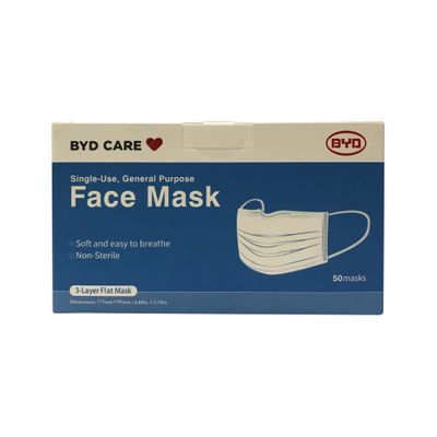 Face Mask with Ear loop 3Ply x 50 Pack