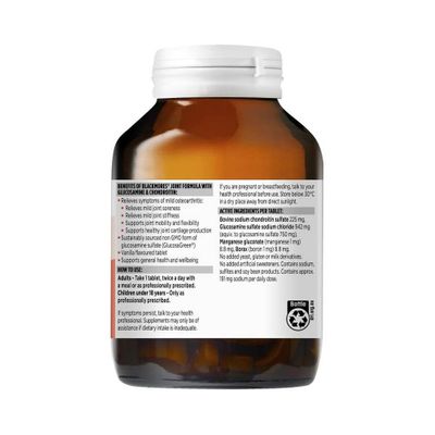 Blackmores Joint Formula with Glucosamine & Chondroitin Ingredients