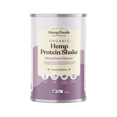 Hemp Foods Australia | Hemp Protein Shake Mixed Berry 420g