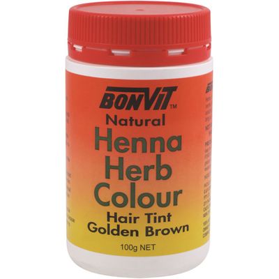 Bonvit Henna Herb Colour Hair Tint Golden Brown 100g