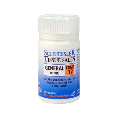 Schuessler Tissue Salts Comb 12 General Tonic Tablets