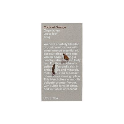 Love Tea Organic Coconut Orange 100g