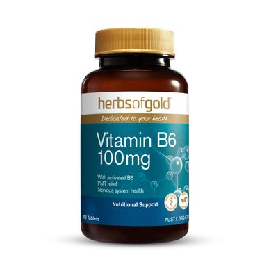 Herbs of Gold Vitamin B6 100mg