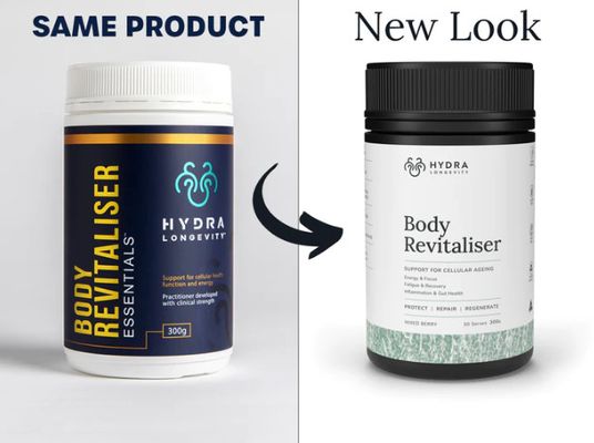 Hydra Longevity Body Revitaliser New Label