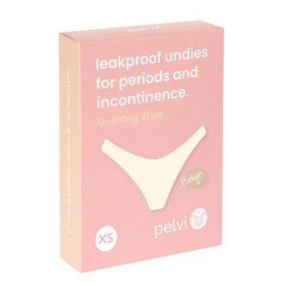 Pelvi Underwear Leakproof G String Beige XS