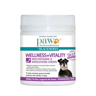 PAW Wellness + Vitality MultiVitamin Wholefood Chews