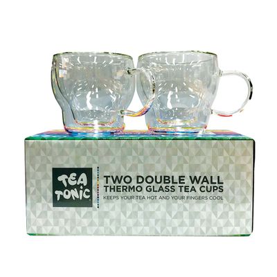 Tea Tonic | Tea for Two | Double Walled Glass Tea Cup x 2 Pack