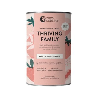 Nutra Organics Thriving Family Protein | Strawberries Cream
