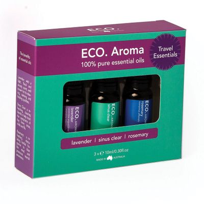 ECO Aroma Essential Oil Trio Travel Essentials 10ml x 3 Pack