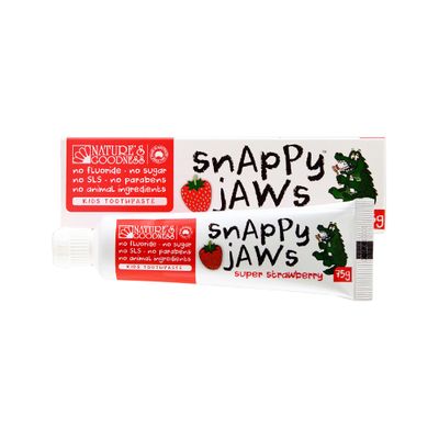 Nature's Goodness Toothpaste | Snappy Jaws | Super Strawberry 75g