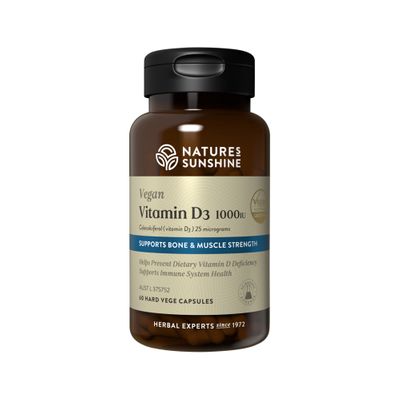 Nature's Sunshine Vegan Vitamin D3 Capsules