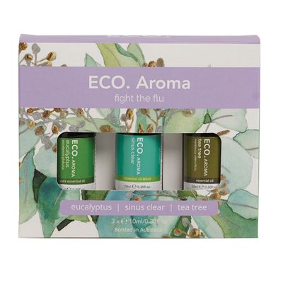 ECO Aroma Essential Oil Trio Fight The Flu 10ml x 3 Pack
