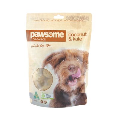 Pawsome Org Pet Treats Coconut and Kale 200g