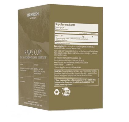 Maharishi Raja's Cup x 20 Tea Bags back