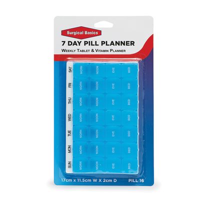 Pill Box Weekly Planner (4 per day) (17 x 11.5 x 2cm)