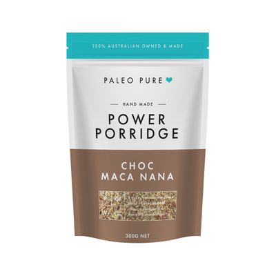 Paleo Pure Org Creamy Power Porridge Choc Maca Nana 300g