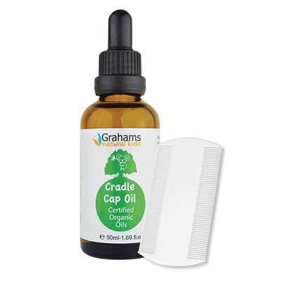 Grahams Natural Organic Cradle Cap Oil with Comb 50ml