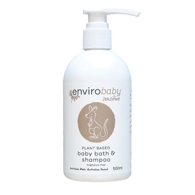 EnviroBaby Sensitive Baby Bath Shampoo Fragrance Free 500ml