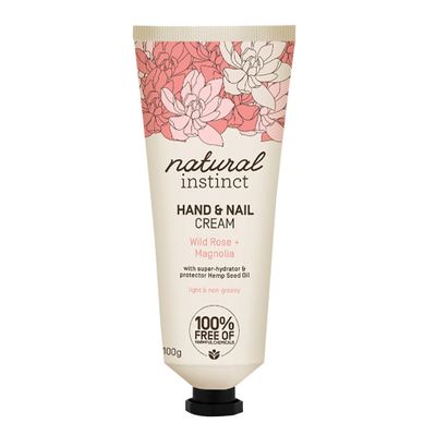 Natural Instinct Hand and Nail Cream Wild Rose Magnolia 100g