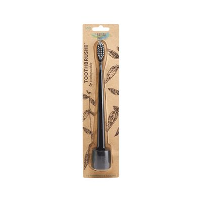 The Nat Family Co Toothbrush Pirate Black with Stand