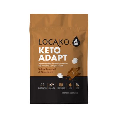 Locako Keto Adapt Salted Caramel Macadamia Sach12g x 8 Pack