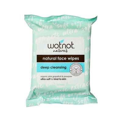 Wotnot Facial Wipes Deep Cleansing x 25 Pack (soft pack)
