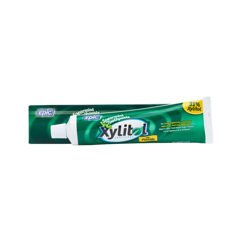 Epic Xylitol Toothpaste Spearmint With Fluoride 4.9oz Australian Vitamins