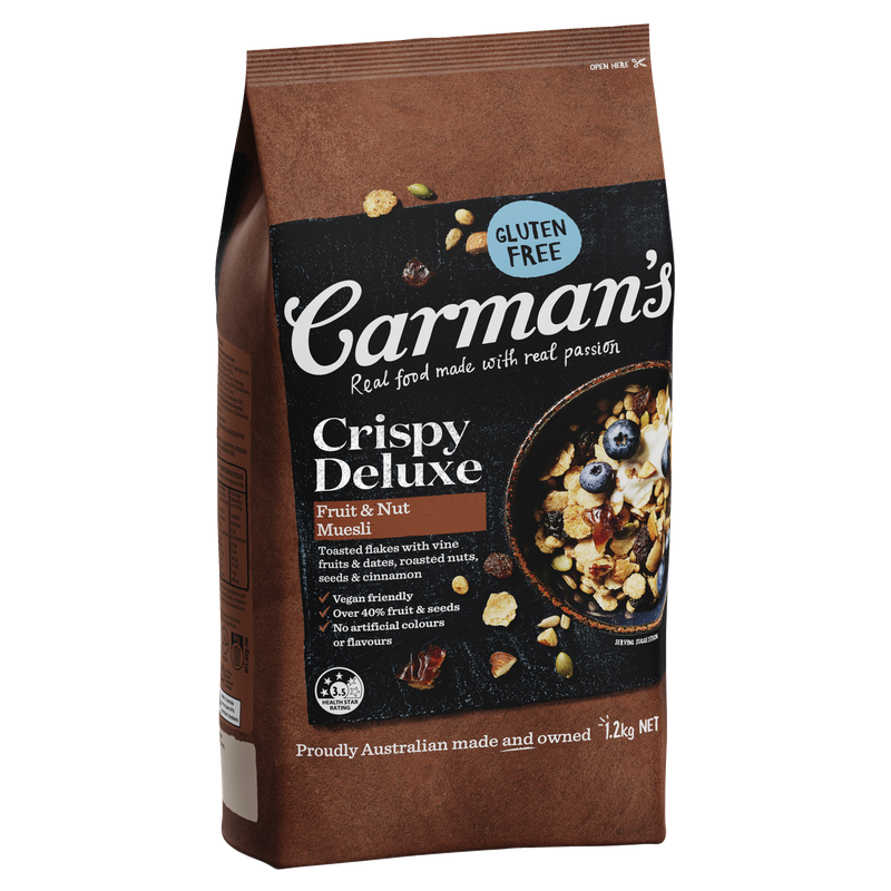 Carman's Muesli Deluxe Fruit 1.2kg x 3 Packs Gluten Free
