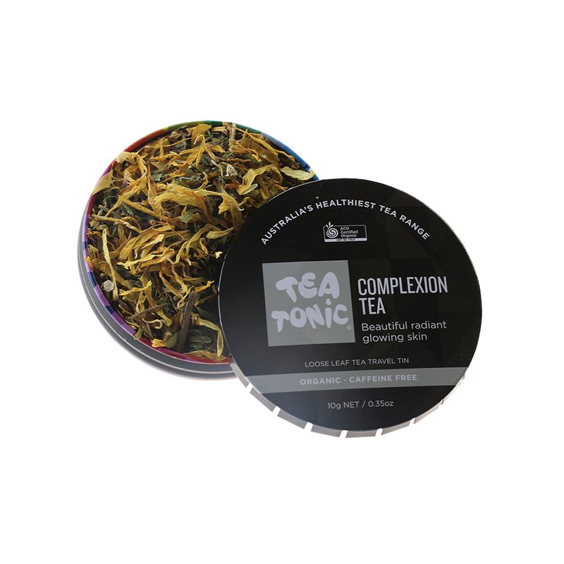 Tea Tonic Organic Complexion Tea Travel Tin 4g Australian Vitamins