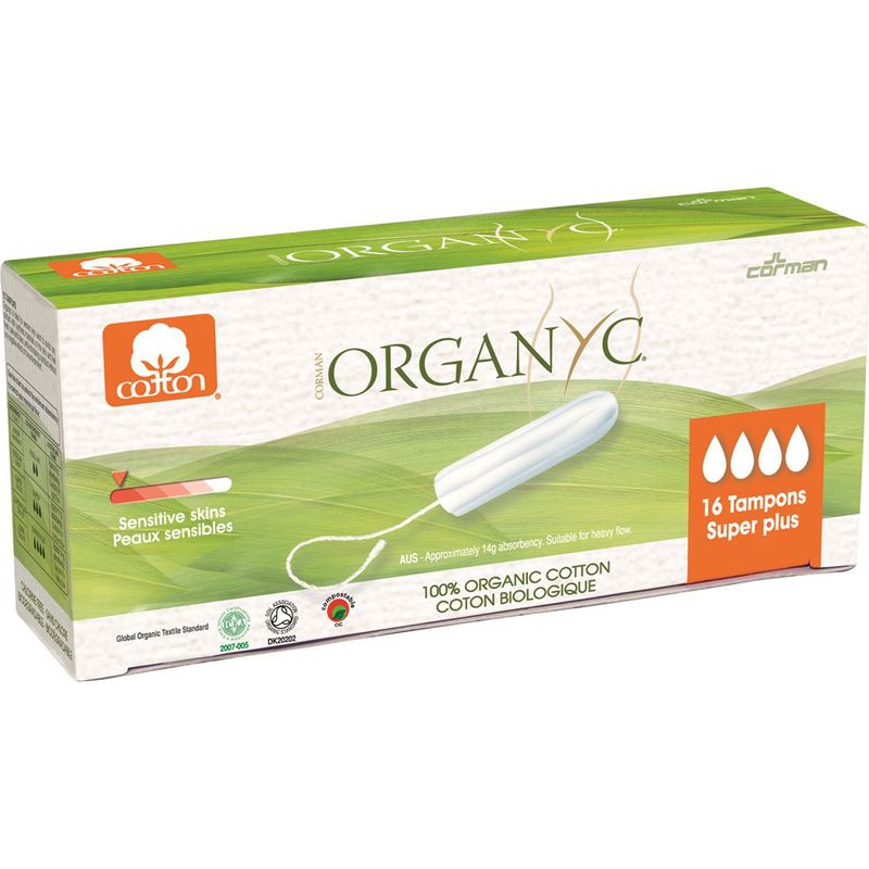 Organyc Tampons Super Plus 16 Pack Australian Vitamins