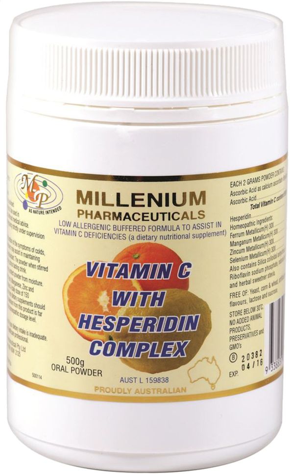 Millenium Vitamin C with Hesperidin Complex 500g Australian Vitamins